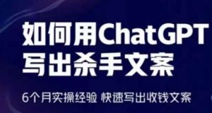 如何用ChatGPT写出杀手文案，6个月实操经验，快速写出收钱文案-无痕资源库