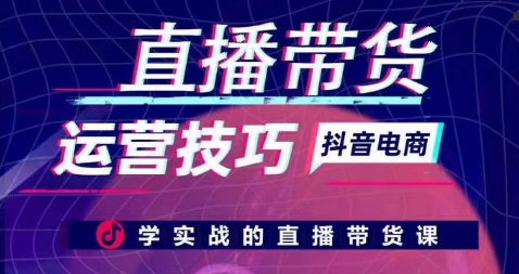 直播带货运营技巧,学实战的直播带货课-无痕资源库