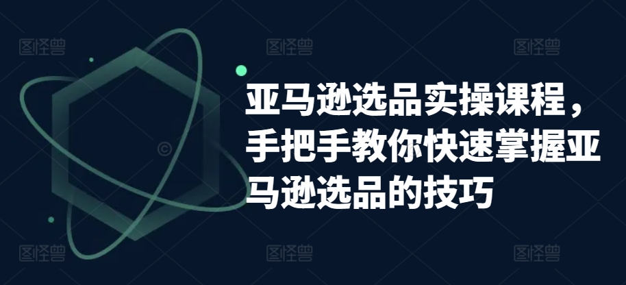 亚马逊选品实操课程，手把手教你快速掌握亚马逊选品的技巧-无痕资源库