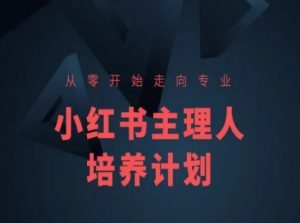 小红书课程简化版，从零开始走向专业，小红书主理人培养计划-无痕资源库