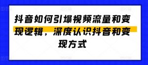 抖音如何引爆视频流量和变现逻辑,深度认识抖音和变现方式-无痕资源库