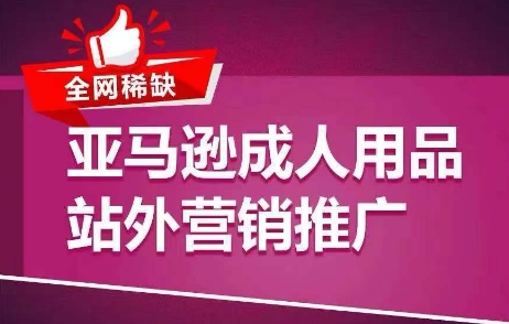 全网稀缺!亚马逊成人用品站外营销推广,教你引爆站外流量,开启爆单模式-无痕资源库