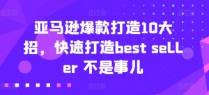 亚马逊爆款打造10大招，快速打造best seller 不是事儿-无痕资源库