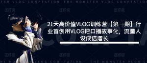 21天高价值VLOG训练营【第一期】行业首创用VLOG把口播故事化,流量人设成倍增长-无痕资源库