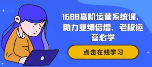 1688高阶运营系统课,助力业绩倍增,老板运营必学-无痕资源库