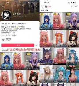 云天二次元美女起号教学，月涨10万粉丝，不判搬运-无痕资源库