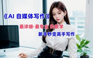 AI自媒体文章创作全网最详细教程，新手秒变写作高手，多方位发展-无痕资源库