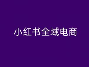 小红书全域电商,小红书电商教程-无痕资源库