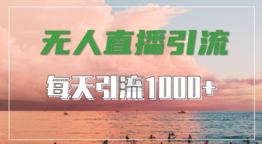 抖音快手视频号全平台通用，无人直播引流法，超暴力引流1000+高质量精准创业粉【揭秘】-无痕资源库
