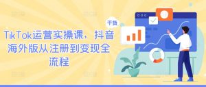 TikTok运营实操课，抖音海外版从注册到变现全流程-无痕资源库