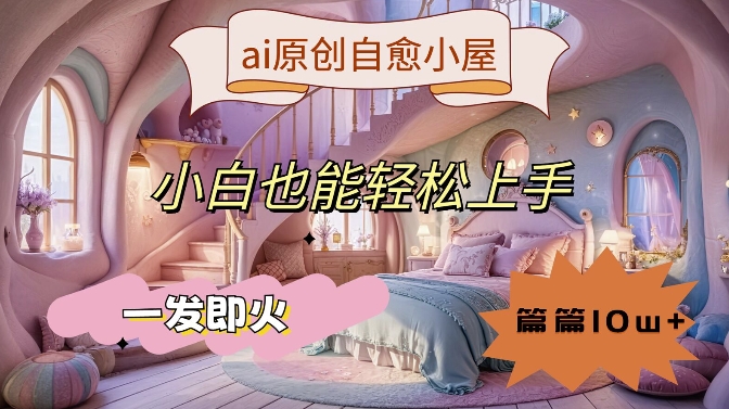 ai原创治愈小屋，小白也能轻松上手，一发即火，篇篇10w+【揭秘】-无痕资源库