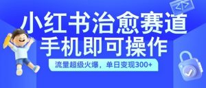 小红书治愈视频赛道,手机即可操作,流量超级火爆,单日变现300+【揭秘】-无痕资源库