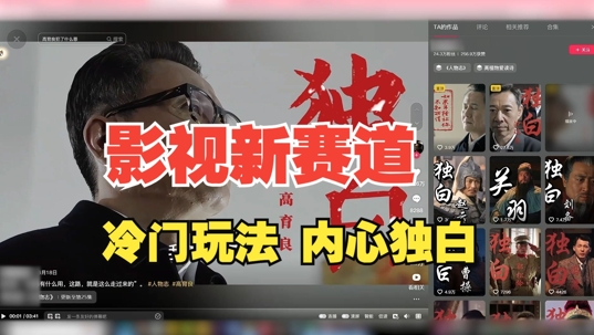 最新影视解说玩法，人物独白，30天涨粉24万+，全流程拆解【揭秘】-无痕资源库