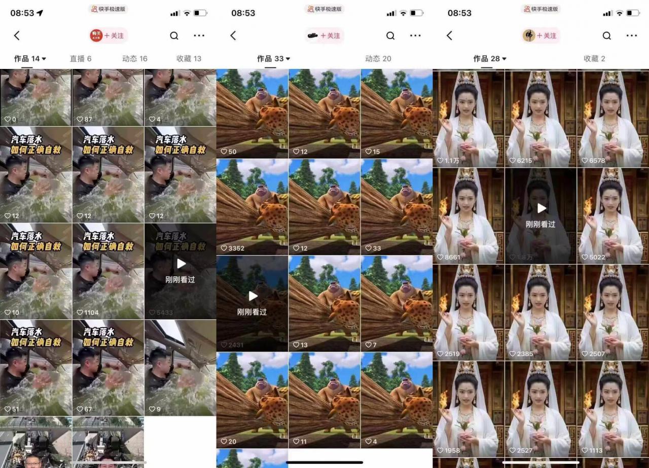 狗熊岭快手连怼技术，好物，涨粉都可以连怼-无痕资源库