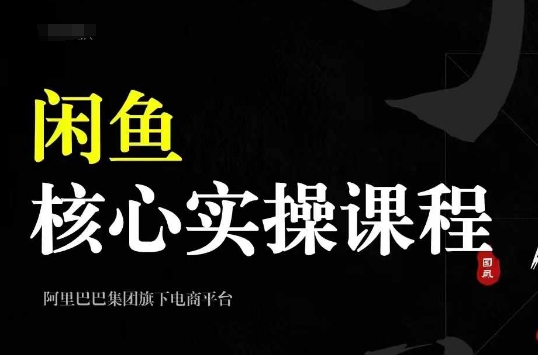 2024闲鱼核心实操课程，从养号、选品、发布、销售，教你做一个出单的闲鱼号-无痕资源库