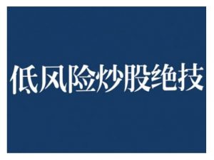 2024低风险股票实操营，低风险，高回报-无痕资源库