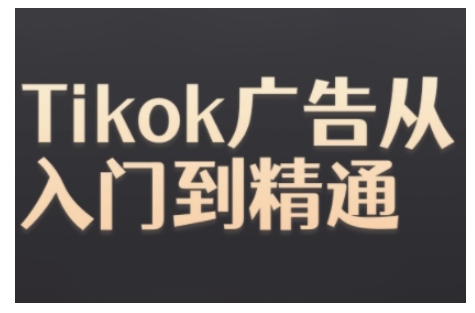 Tiktok Ads实操教程，Tiktok广告从入门到精通-无痕资源库