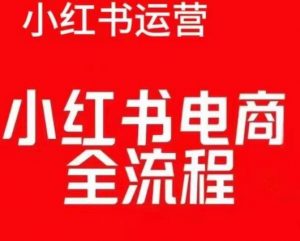 红薯电商实操课,小红书电商全流程-无痕资源库