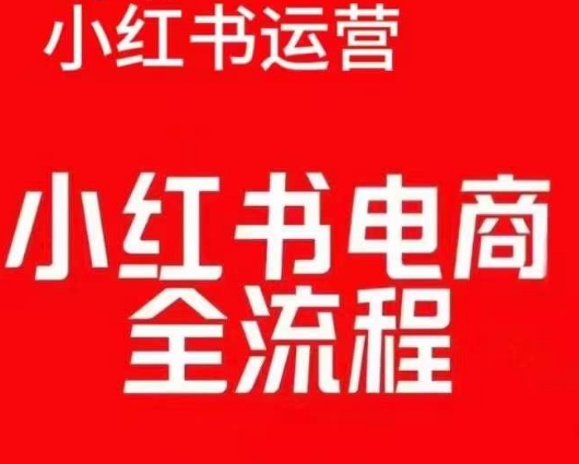 红薯电商实操课,小红书电商全流程-无痕资源库