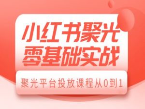 小红书聚光零基础实战，聚光平台投放课程从0到1-无痕资源库