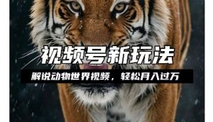 利用动物世界解说视频,赚分成计划收益,轻松月入过W,操作简单【揭秘】-无痕资源库