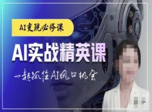 AI实战精英课，chatgptAI实战教程，一起抓住AI风口的机会-无痕资源库