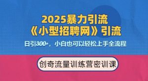 2025最新暴力引流方法，招聘平台一天引流300+，日变现多张，专业人士力荐-无痕资源库