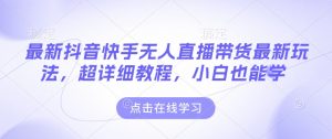 最新抖音快手无人直播带货玩法,超详细教程,小白也能学-无痕资源库