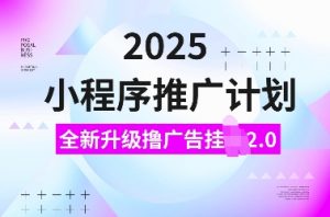 2025小程序推广计划，全新升级撸广告挂JI2.0玩法，日入多张，小白可做【揭秘】-无痕资源库