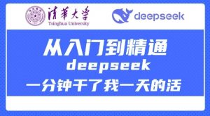 清华大学讲DeepSeek最全教程，从入门到精通，deepseek一分钟干了我一天的活-无痕资源库