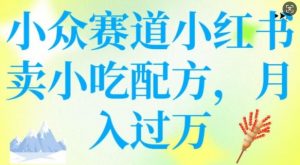 小众赛道小红书卖小吃配方，操作简单，月入过W-无痕资源库