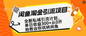 闲鱼淘金私域引流计划，从0开始玩转闲鱼，副业也可以挣到全职的工资-无痕资源库